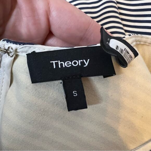 theory mivrill sail stripe dress blue white sz s - Picture 8 of 8